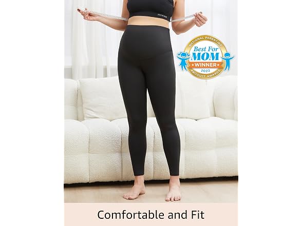 Hofish Women (L) Maternity Leggings Over Leggings