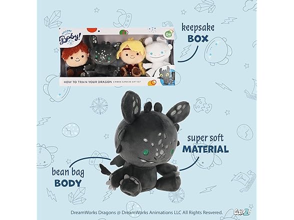 Kids Preferred How to Train Your Dragon 4 Pc Cuteeze Set