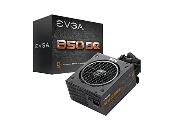 EVGA 850 Bq, 80+ Bronze 850W, Semi