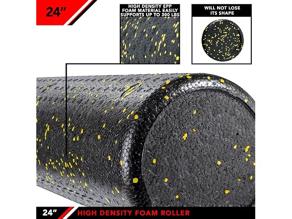 JFIT High Density Foam Roller, 18-Inch, Blue