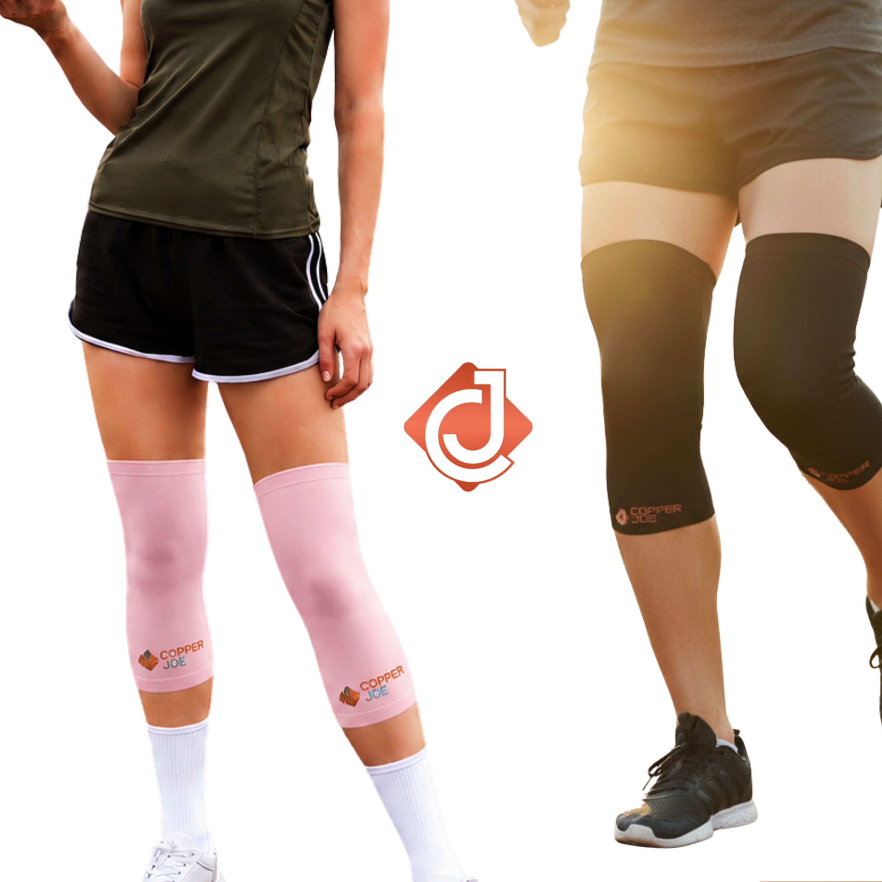 His & Hers Knee Bundle Pink & Black - Gallery 3