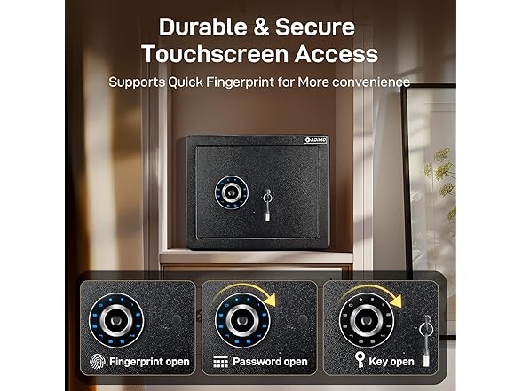 ADIMO BGX-M/D-30D Biometric 1.2 CuFt Fingerprint Home Safe