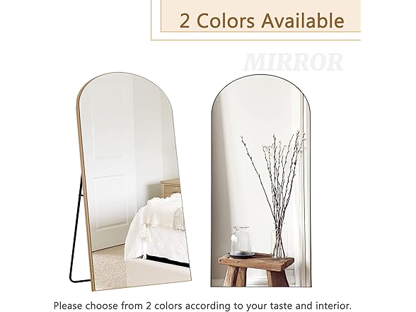 Trvone Arched Gold Mirror, 71"x28"