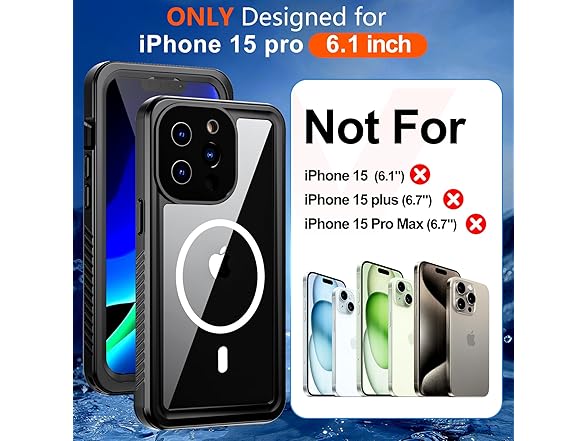 Hualele Magnetic iPhone 15 Pro Case