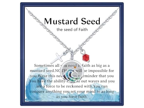 MollyQueen Wave Mustard Seed Necklace