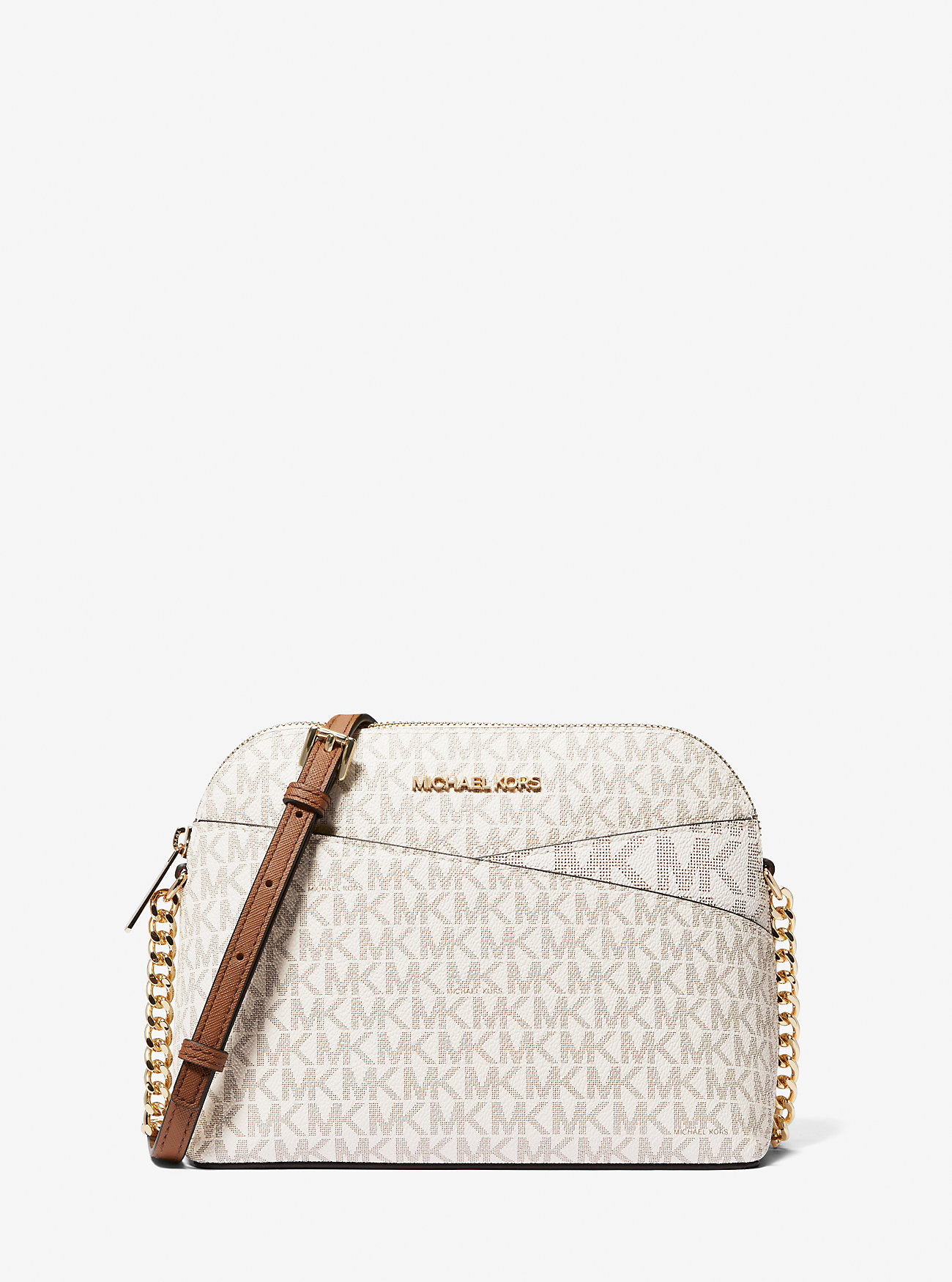 Jet Set Travel Medium Logo Dome Crossbody Bag - Gallery 3
