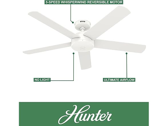 (Refurbished) Hunter Fan 52" White Indoor/Outdoor