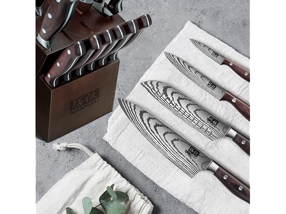 SHAN ZU 16 Pc Japanese Knife Set