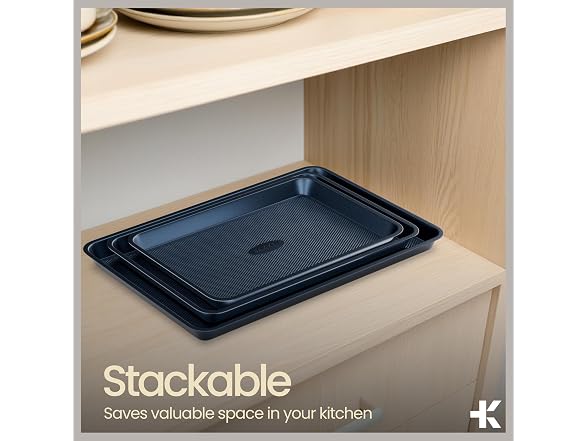 BAKKEN Cookie Sheet Nonstick Pack of 3, Blue