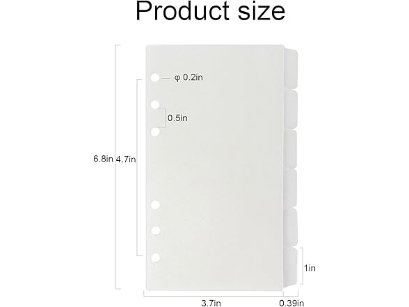 etspolt A6 Binder Dividers Plastic