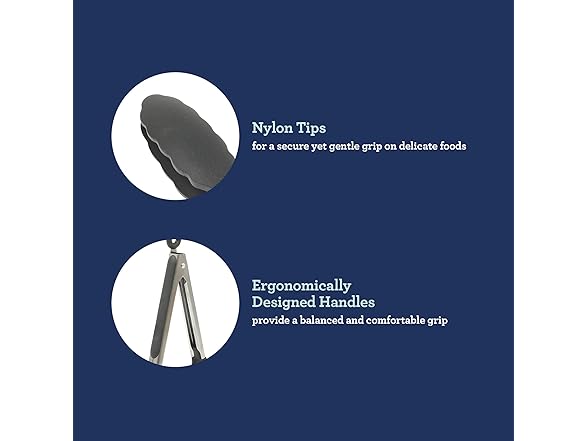 Oster 3-Piece Kitchen Tongs Set – 12", 9", 7"