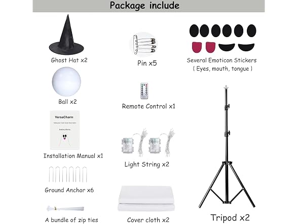 VersaCharm 2 Pack Ghost Decoration