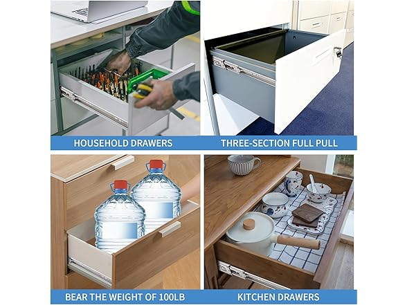 Sulawskys 22 inch Drawer Slides 1 Pairs (2pcs) So