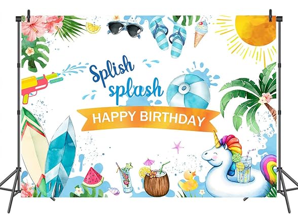 Mocsicka Watercolor Summer Birthday