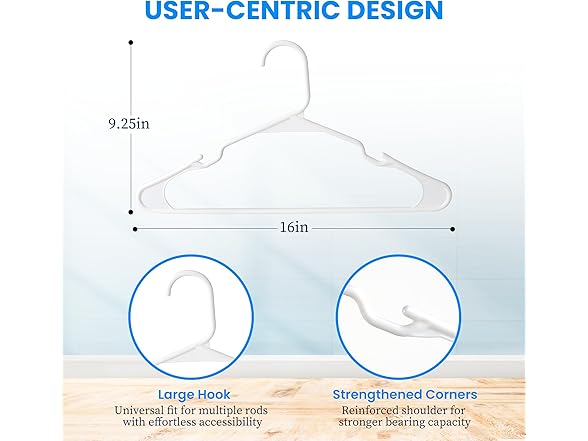 Simple Deluxe 50 Pack Plastic Hangers