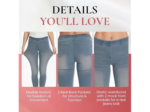 Just Love Women (L) Jeggings 6877-ltden-l