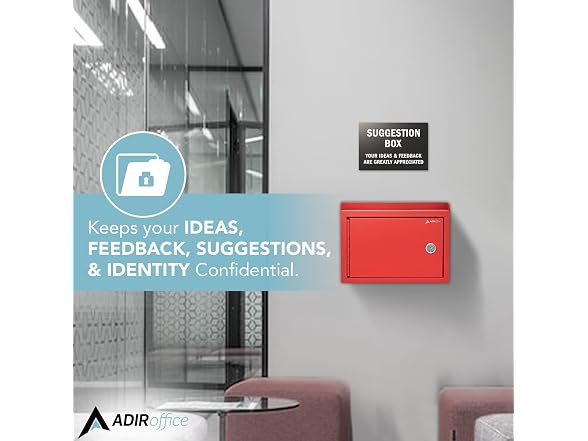 Adir Suggestion Box with Lock and Slot