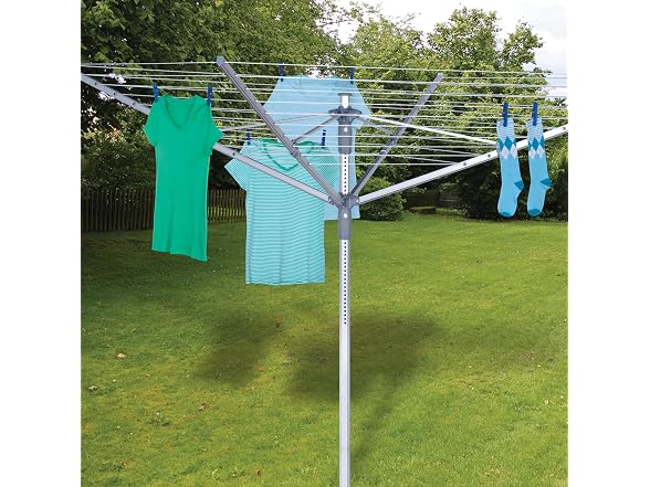 Honey-Can-Do DRY-04252 Umbrella Outdoor Dryer, Silver, 192 Feet, 40 lbs
