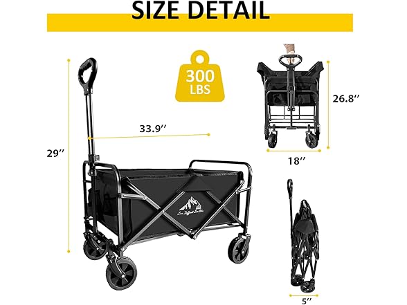 VOYSIGN Foldable Wagon Cart