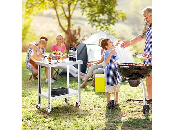 VEVOR Stainless Steel Work Table 30 x 18 x 34 Inch