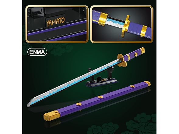Tec Creations DK1502 YamatoAnime Sword Building Set, Pur (Open Box) - Gallery 2