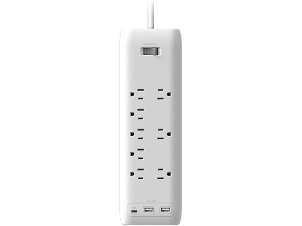 Clear Power 8-Outlet 2160J Surge Protector Power Strip