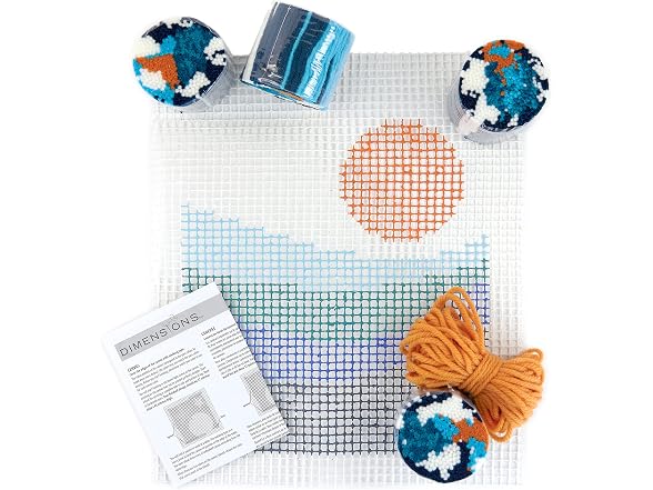 Dimensions Colorful Sunset Beginner Latch Hook Kit