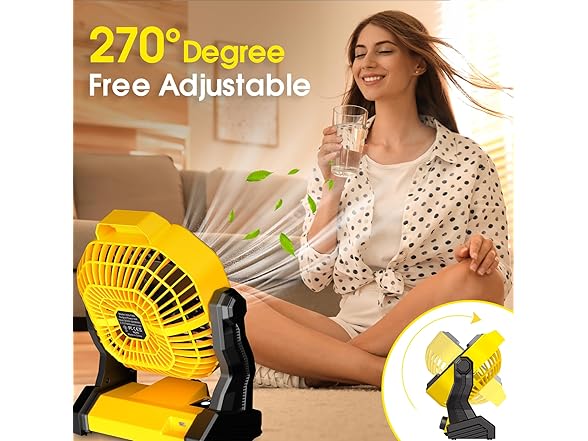 JINLICTE Camping Fan with LED Lantern