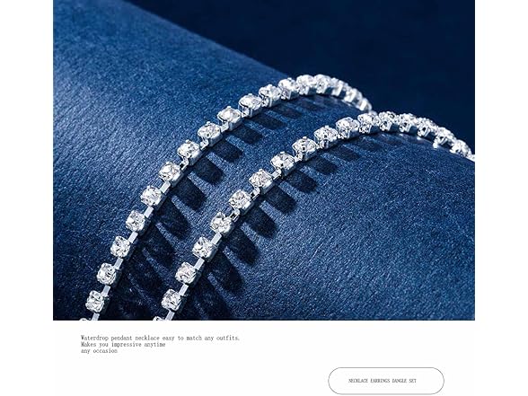 Fairyu Women's Wedding Crystal Teardrop