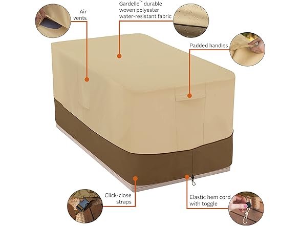 Classic Accessories 48" Patio Deck Box Cover