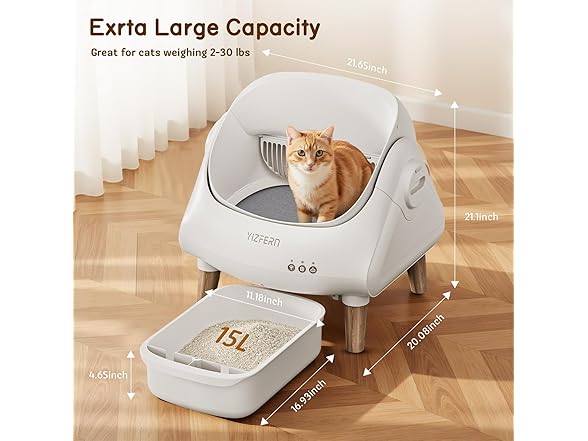 YIZFERN BC5876260161812 Self Cleaning Litter Box