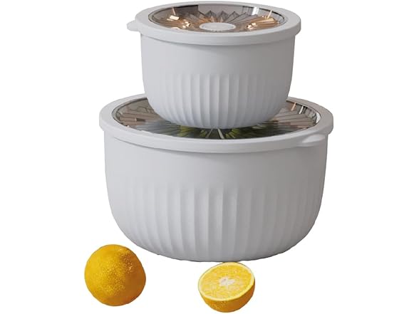 Ribbed Storage Containers w/ Clear Lids