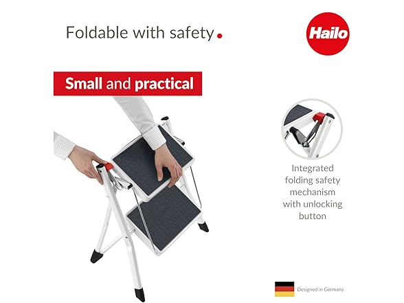 Hailo MK60 Mini (White) Steel Step Stool