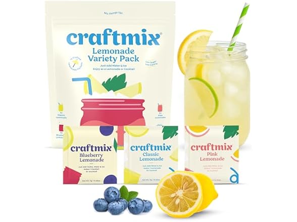 Craftmix Cocktail Mixers 36 Pack - Lemonade Variety