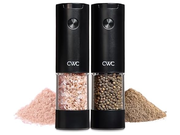 Electric Salt And Pepper Grinder Set