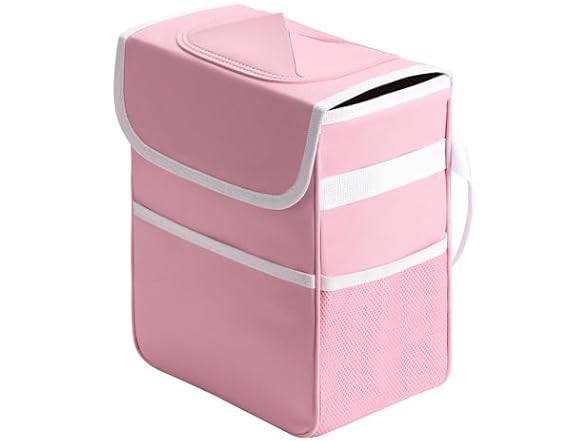 Simple Deluxe 2Gal Car Trash Can, Pink