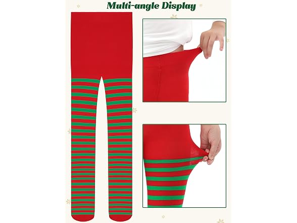 SOMSOC Kids (OS) 3-Piece Christmas Candy Cane Stri
