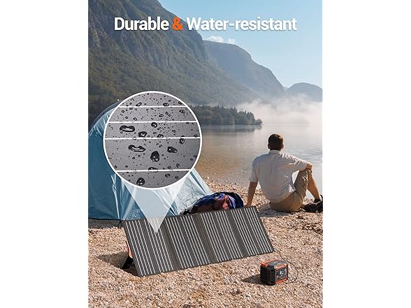 PROGENY 120W Portable Solar Panel with USB-C. Kickstand, Foldable Solar Panel Charger Waterproof for Jackery Explorer/Flashfish/Ecoflow/Goal Zero/Anker/Bluetti Power Stations (Open Box)