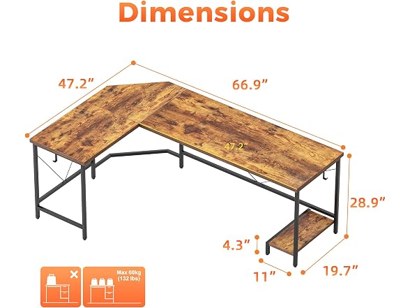 Mericonia L Shaped Computer Desk