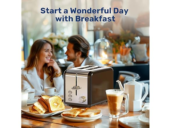 YSSOA 2-Slice Stainless Steel Toaster