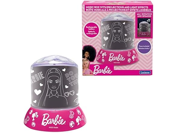 LEXiBOOK, Mattel Barbie, Night Light with Projection