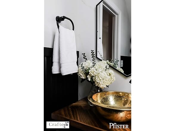 Pfister BRB-NC1B Contempra Towel Ring Matte Black