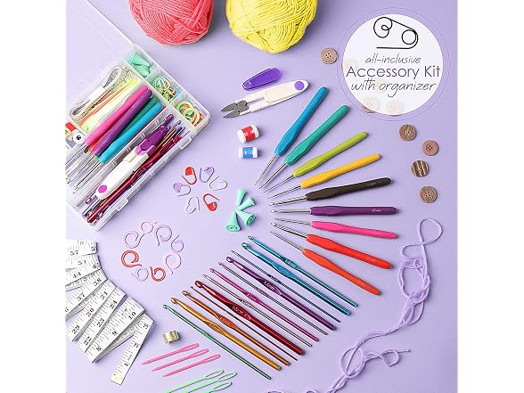 Hearth & Harbor Crochet Kit with Crochet Hooks Yarn Set