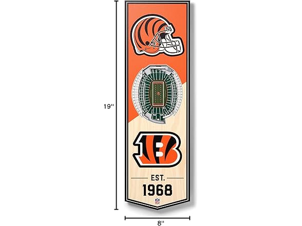 CINCINNATI BENGALS 3D Stadium Banner