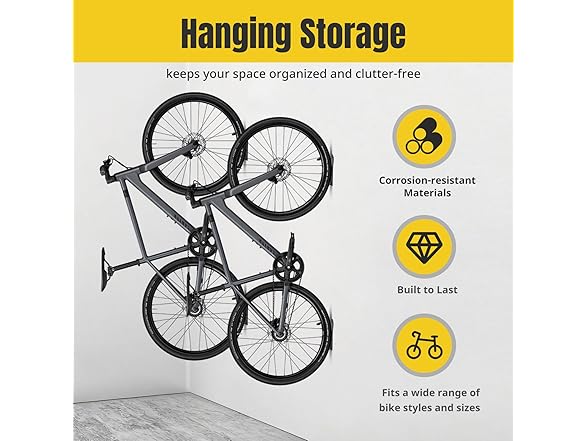 MaxxHaul 51186 Wall-Mounted Bike Rack Heavy-Duty