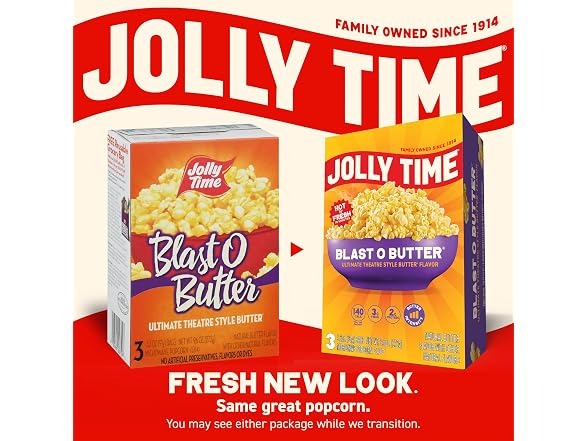 36PK Jolly Time Blast O Butter, Movie Theater Popcorn