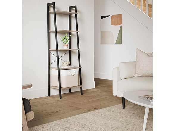VASAGLE Ladder Shelf, 5-Tier Bookshelf