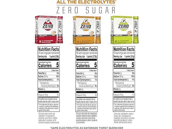 30PK Gatorade G Zero Sports Drink Mix Powder
