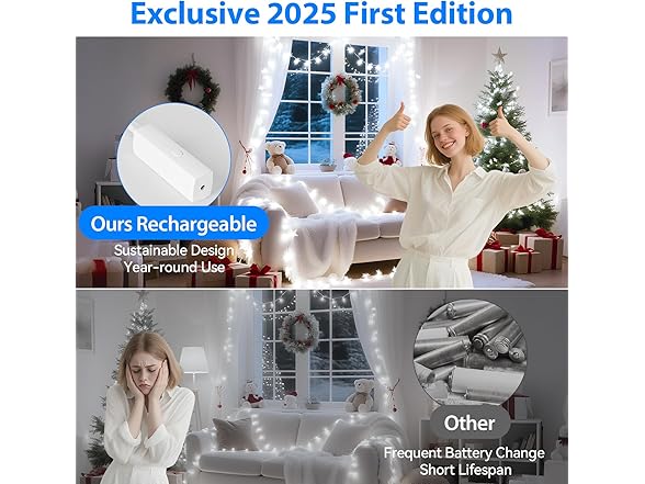 Lakumu Star String Lights Battery Operated, LED