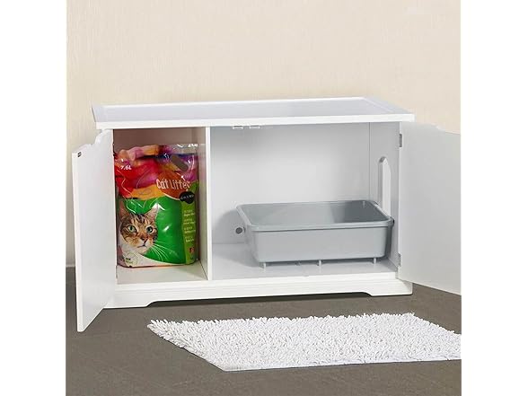 Merry Products Cat Washroom Bench, White